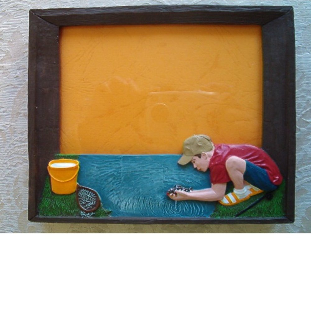 Cabela's Handcrafted and Handpainted Fishboy Picture Frame, 4" x 6"